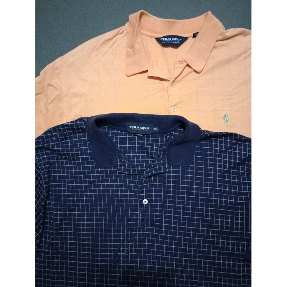 Lot Of 2 Polo Golf Shirt Ralph Lauren XXL Blue/Orange Read